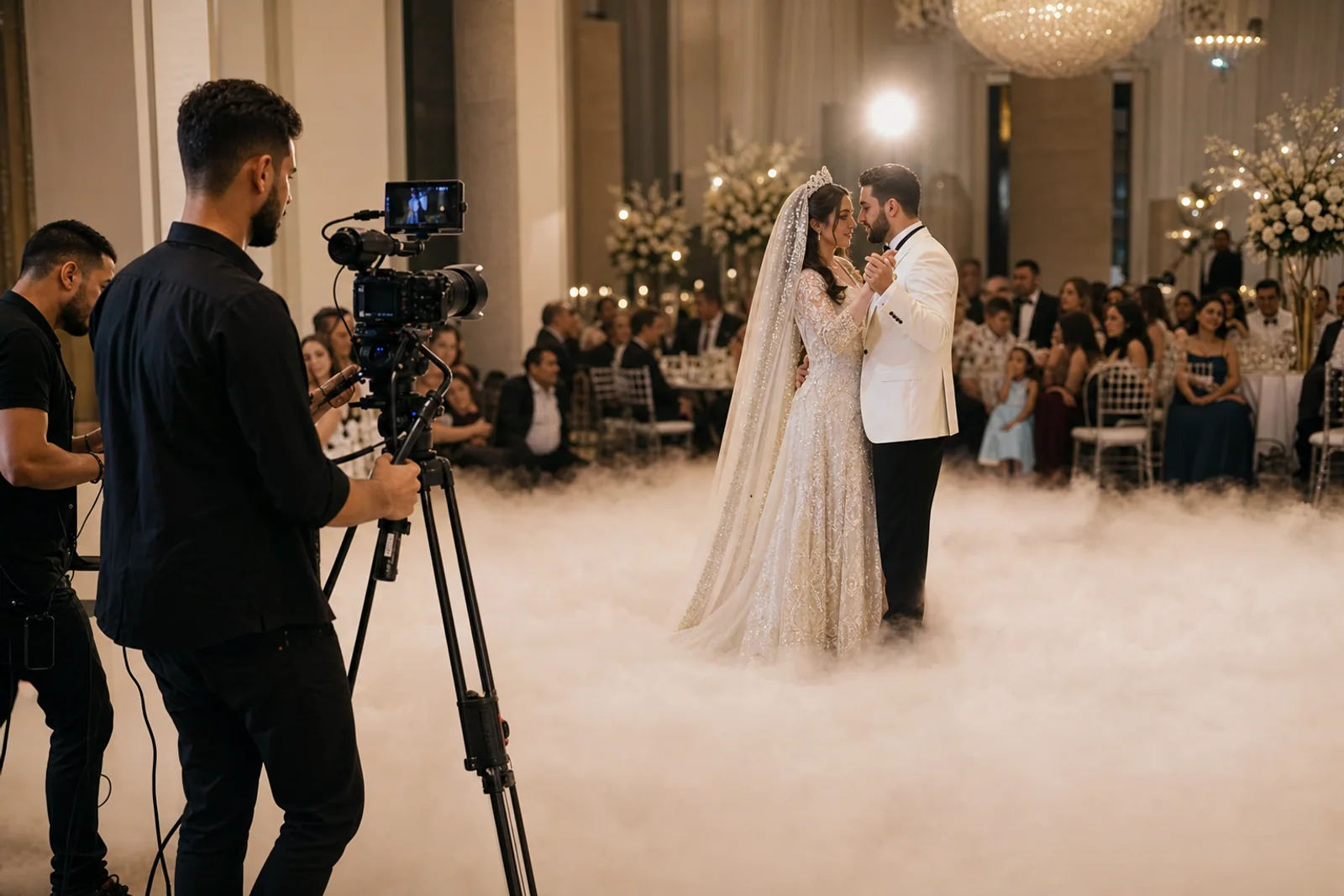 Captation vidéo d'un mariage avec fumée lourde IBS Event en Algérie