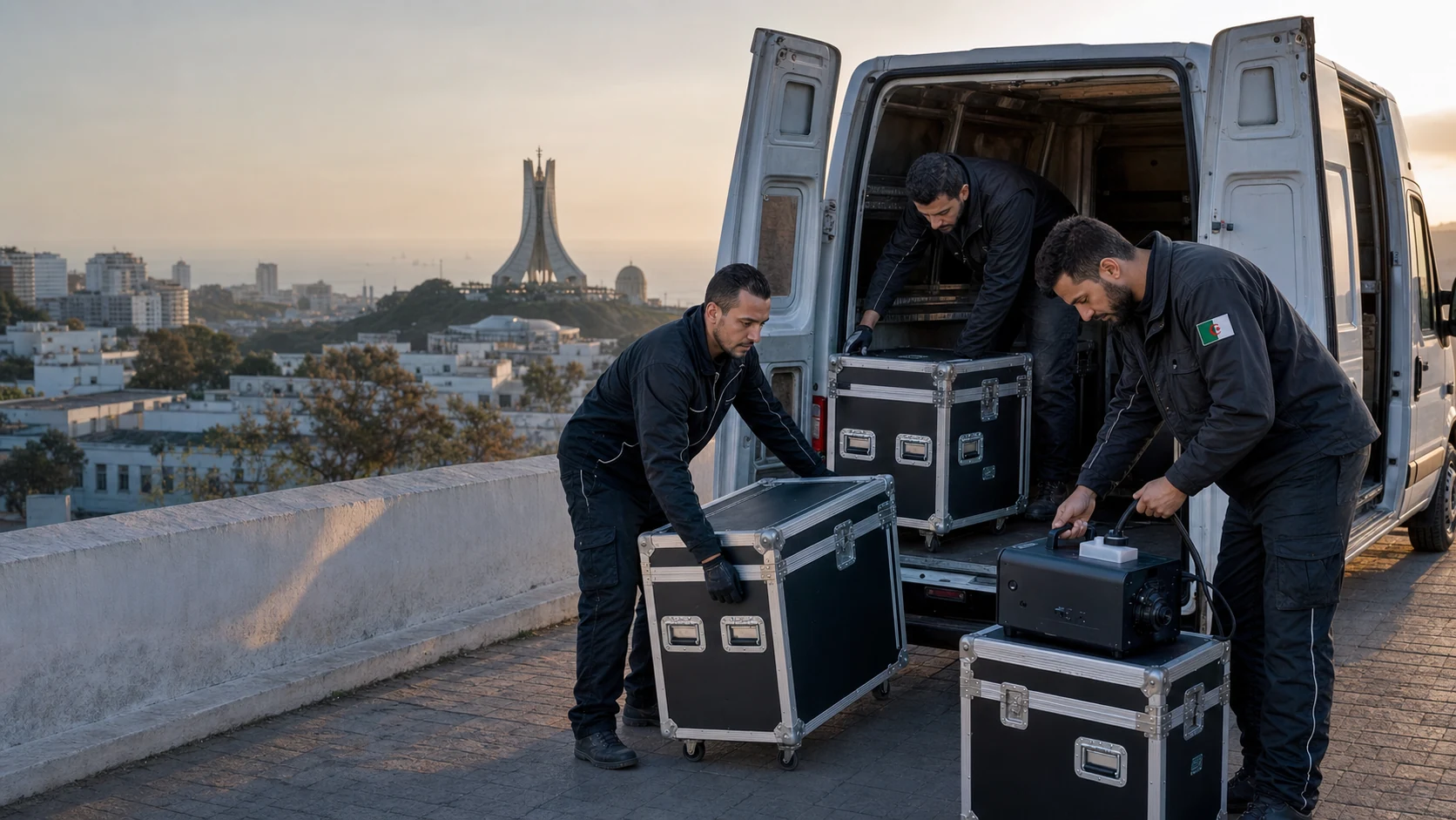Équipe audiovisuelle IBS Event en intervention à Alger